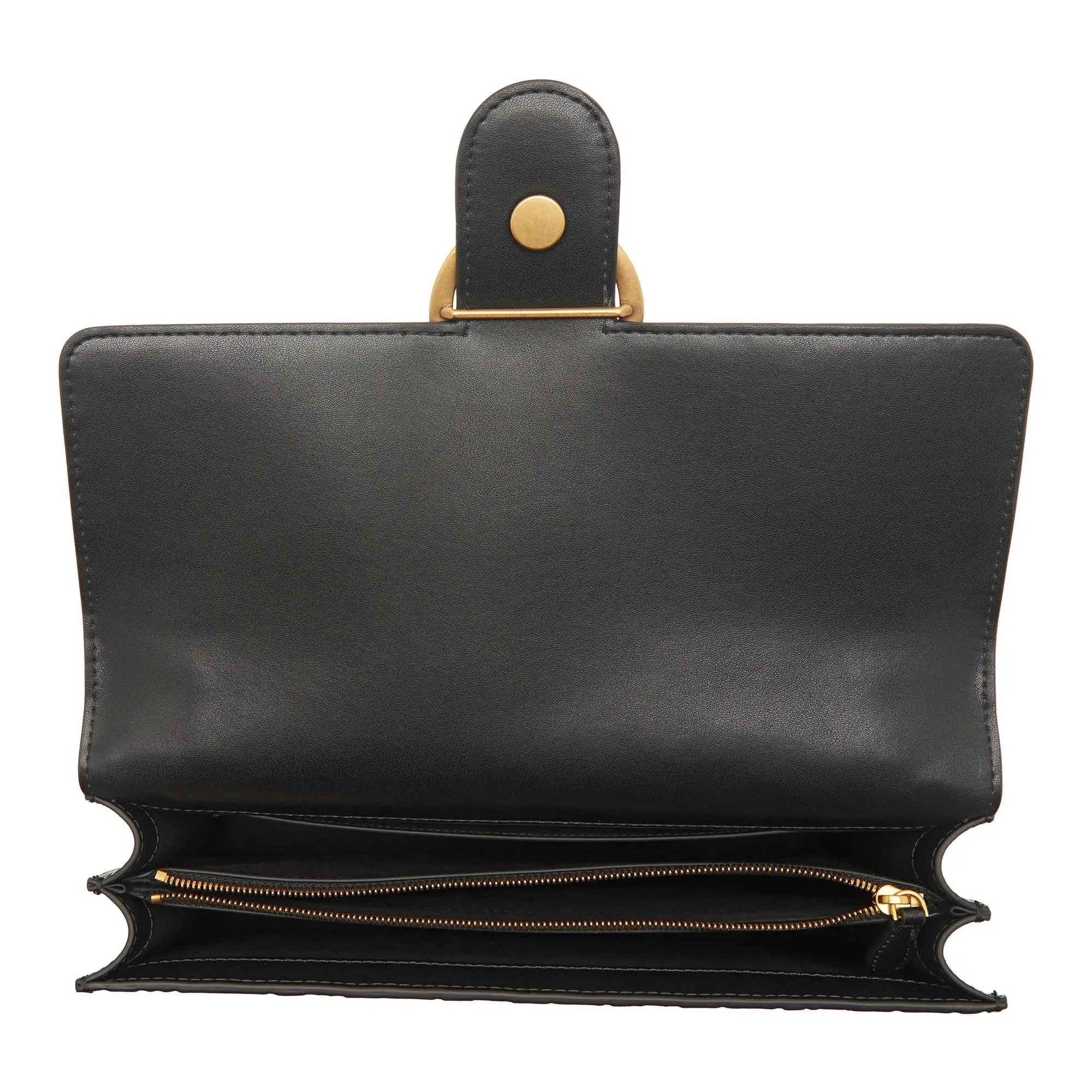   Pinko  Love One Classic Dc Nero-Antique Gold  Crossbody Bag 